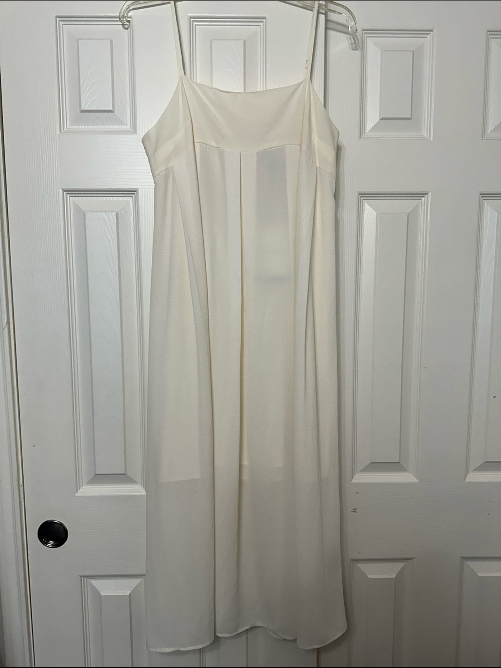 Who What Wear Cream Slip Midi Dress